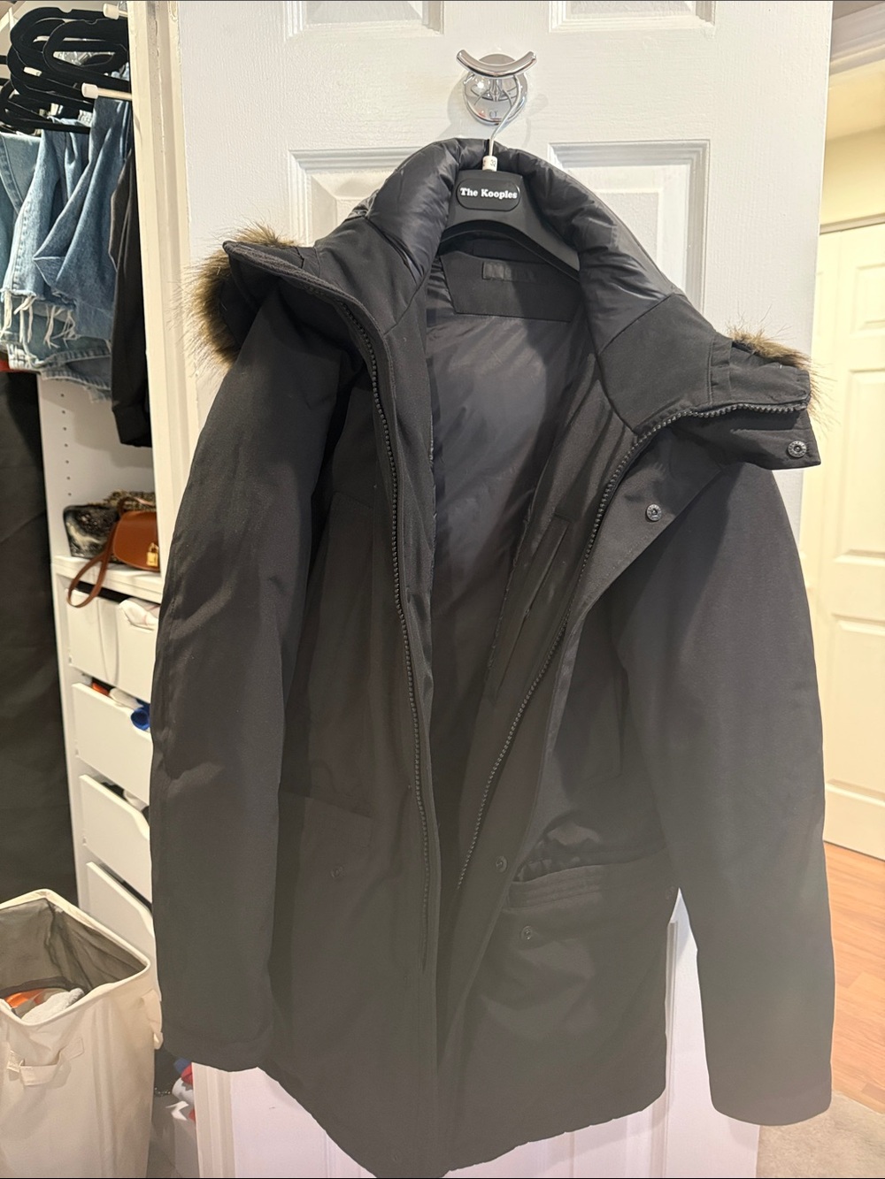 Uniqlo Black Men's Quilted Puffer Jacket with Hood